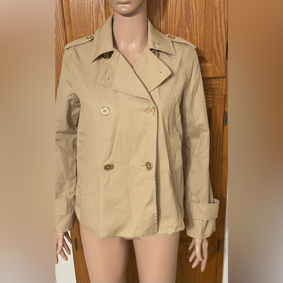 Michael Kors Womens Cotton Twill Cropped P Khaki - Picture 5 of 8